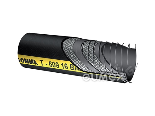 T619 AA, 25/37mm, 16bar/-1bar, NBR/CR, Stahlspirale, -30°C/+70°C, schwarz, 